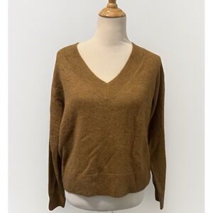 Gap Deep V Neck Pullover Size Small Gold Shimmer